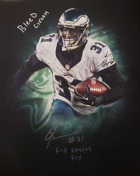 Jalen Mills autograph 16x20, Philadelphia Eagles, 2 inscriptions!