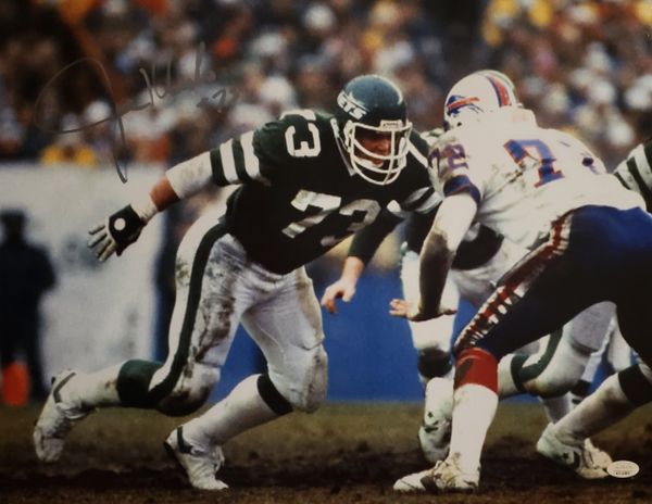 Joe Klecko autograph 16x20, New York Jets, vs. Bills