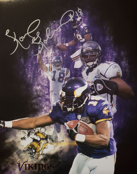 Koren Robinson autograph custom 16x20, Minnesota Vikings