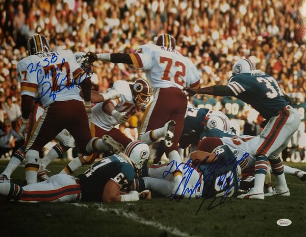 Dexter Manley & Darryl Grant autograph 16x20, Washington Redskins, 2x SB Champ