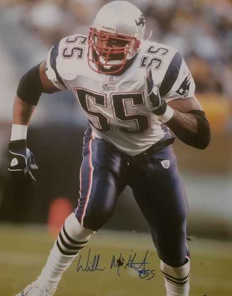 Willie McGinest autograph 16x20, New England Patriots
