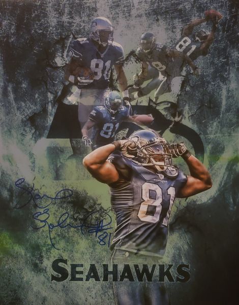 Koren Robinson autograph custom 16x20, Seattle Seahawks