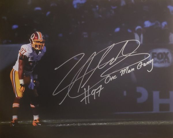 Lorenzo Alexander autograph 16x20, Washington Redskins, One Man Gang