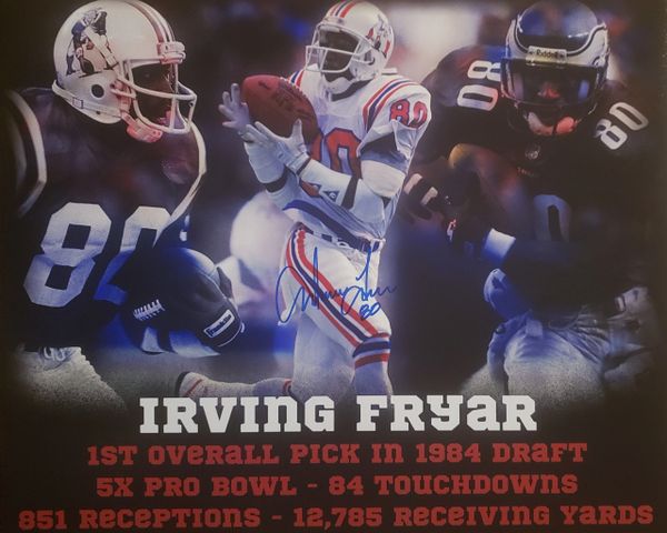 Irving Fryar autograph custom 16x20, Patriots, Eagles