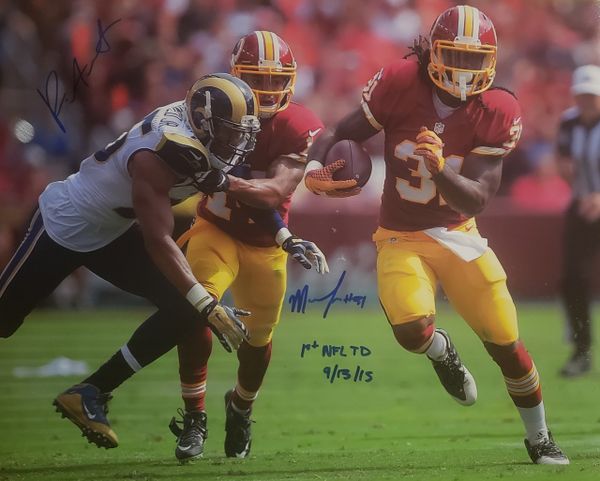 Matt Jones & Ryan Grant autograph 16x20, Washington Redskins, 1st NFL TD