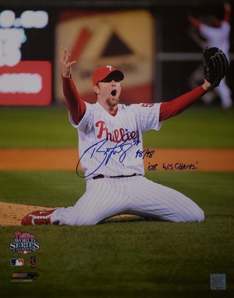 AUTOGRAPHED BRAD LIDGE 8X10 Philadelphia Phillies Photo