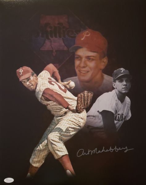 Art Mahaffey autograph 16x20, Philadelphia Phillies, JSA