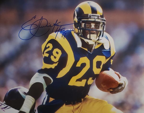 Eric Dickerson autograph 16x20, Los Angeles Rams, HOF 99