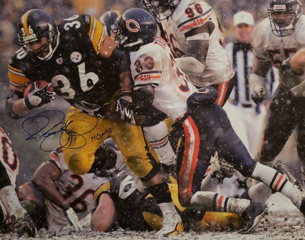 Jerome Bettis autograph 16x20, Pittsburgh Steelers, HOF 15 inscription