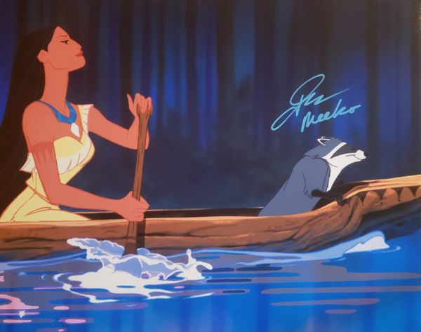 John Kassir autograph 16x20, Pocahontas, Meeko