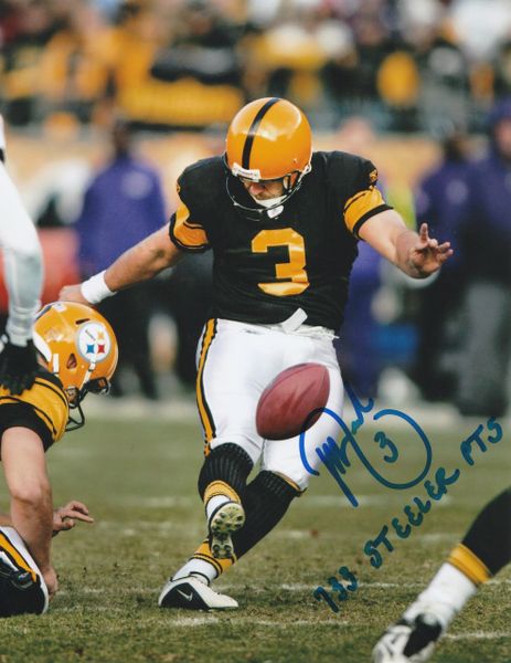 Jeff Reed autograph 8x10, Pittsburgh Steelers, 733 Steelers Pts