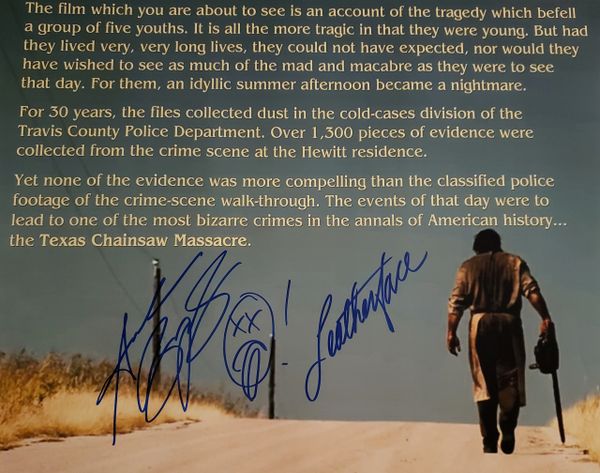 Tom Morga autograph 16x20, Jason V & Michael Myers H-4