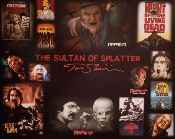 Tom Savini autograph custom 16x20, Sultan of Splatter, #'d to 11