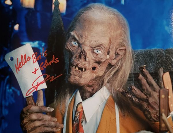 John Kassir autograph 11x14, Tales From The Crypt, Hello Boils & Ghouls inscription