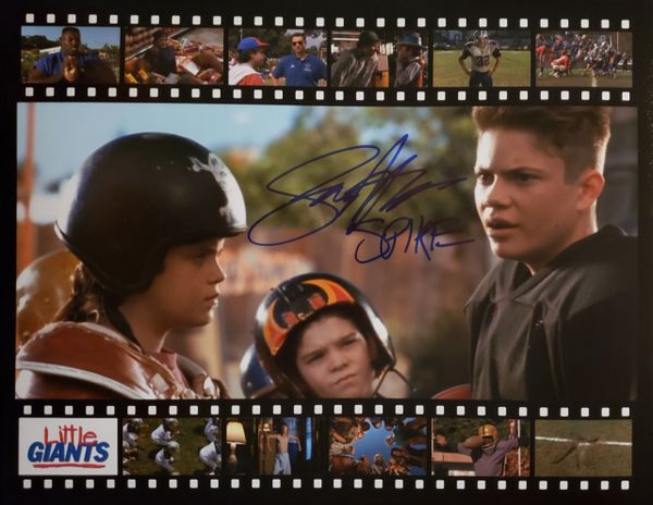 Sam Horrigan autograph 11x14, Little Giants, character inscription