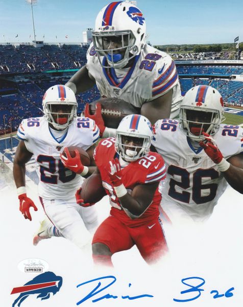 Devin Singletary autograph custom 8x10, Buffalo Bills