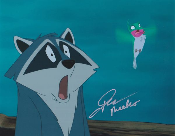 John Kassir autograph 8x10, Pocahontas, Meeko inscription