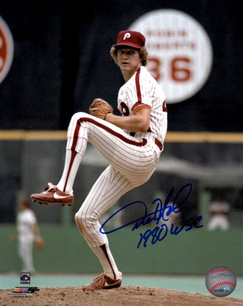 Dickie Noles autographed 8x10, Philadelphia Phillies, 1980 WSC