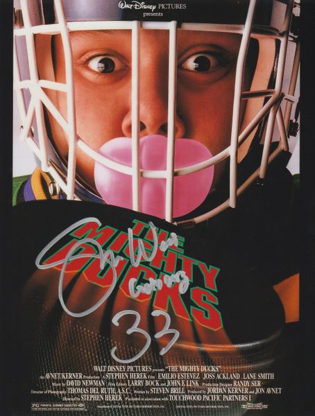 Shaun Weiss autograph 8x10, The Mighty Ducks, Goldberg inscription