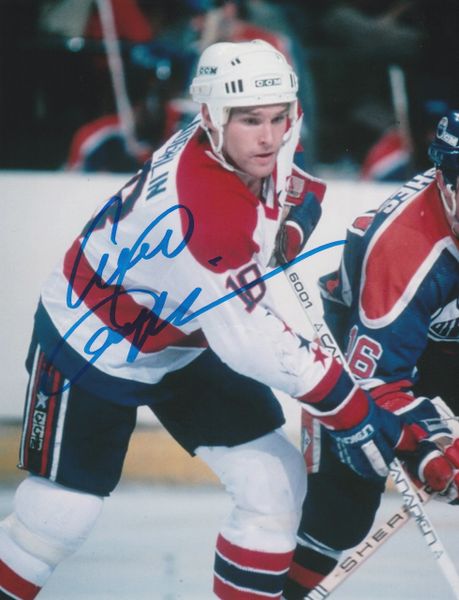 Craig Laughlin autograph 8x10, Washington Capitals