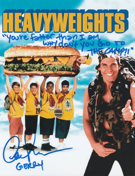 Aaron Schwartz autograph 8x10, Disney's Heavyweights, funny quote