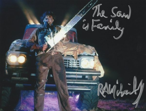 R.A. Mihailoff autograph 8x10, Leatherface, The Saw is Family