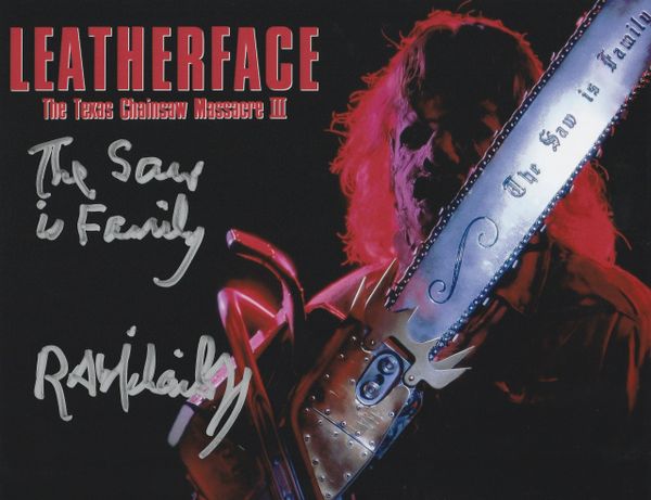 R.A. Mihailoff autograph 8x10, The Texas Chainsaw Massacre III, The Saw is Family inscription