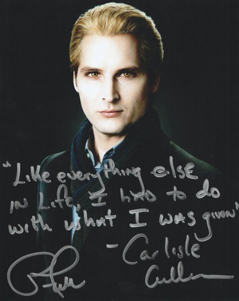 Peter Facinelli autograph 8x10, Twilight, Carlisle Cullen, RARE inscription