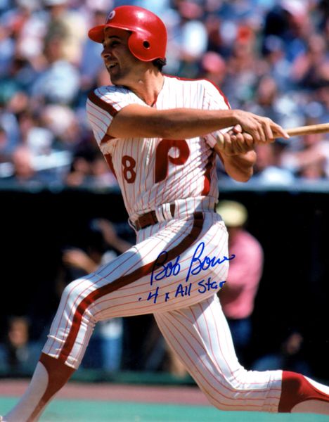 Bob Boone autograph 8x10, Philadelphia Phillies, 4x All Star