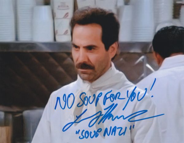 Larry Thomas autograph 8x10, Seinfeld show, No Soup For You!