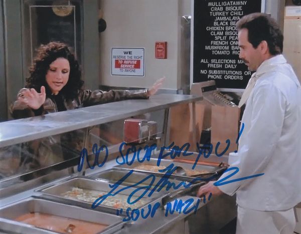 Larry Thomas autograph 8x10, Seinfeld, cool quote