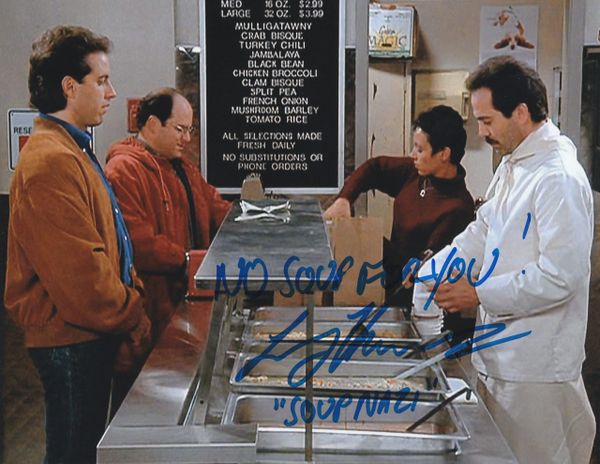 Larry Thomas autograph 8x10, Seinfeld, Soup