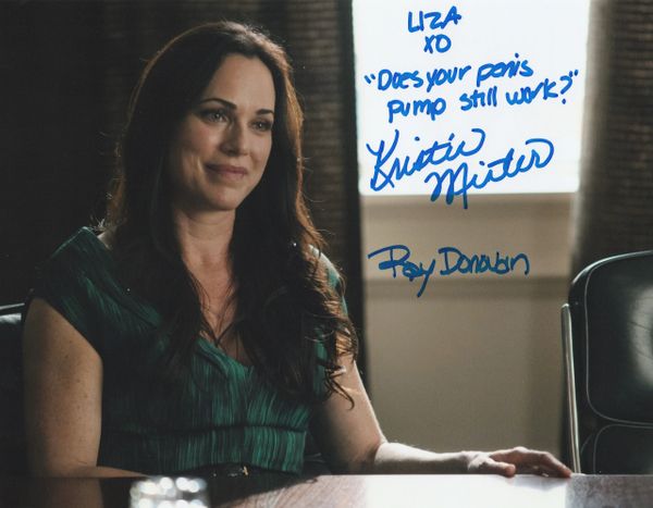 Kristin Minter autograph 8x10, Ray Donovan, Liza w/ cool inscription