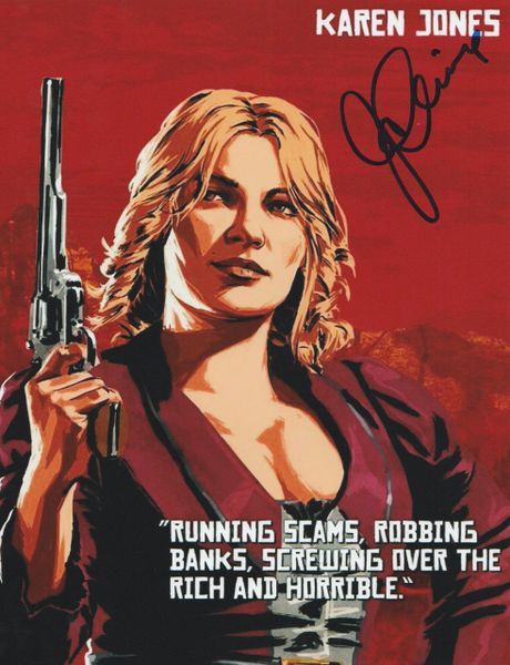 Jo Armeniox autograph 8x10, Red Dead Redemption 2, Karen Jones