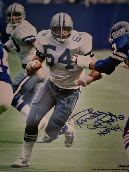 Randy White autograph 11x14, Dallas Cowboys, HOF inscription