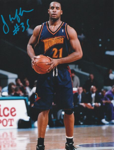 Jason Caffey autograph 8x10, Golden State Warriors