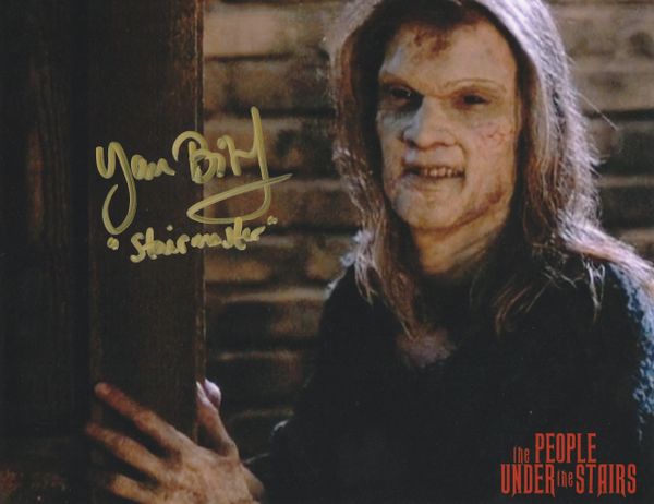 Yan Birch autograph 8x10, The People Under the Stairs, "Stairmaster" inscription