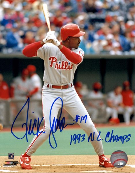 Ricky Jordan autographed 8x10, Philadelphia Phillies, 1993 NLC