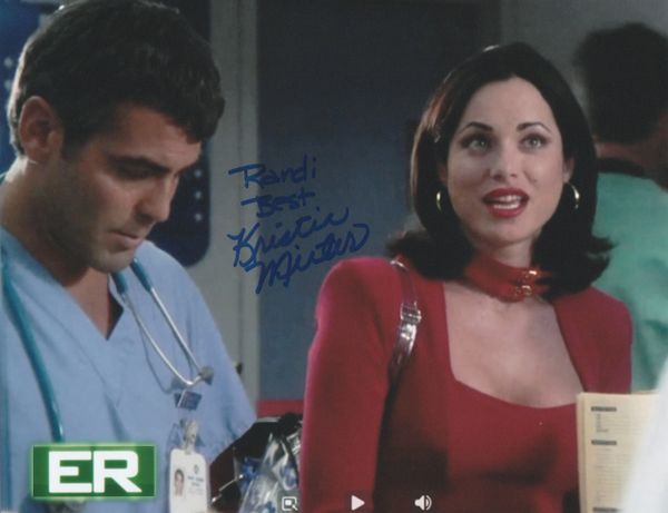 Kristin Minter autograph 8x10, ER show, Randi