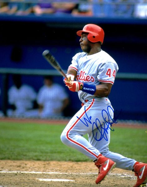 Wes Chamberlain autograph 8x10, Philadelphia Phillies