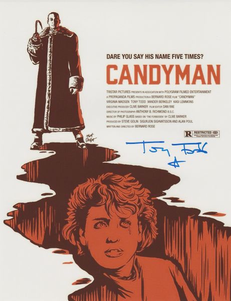 Tony Todd autograph 8x10, Candyman movie poster