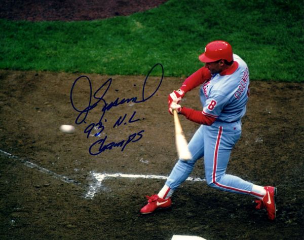 Jim Eisenreich autograph 8x10, Philadelphia Phillies, w/inscript