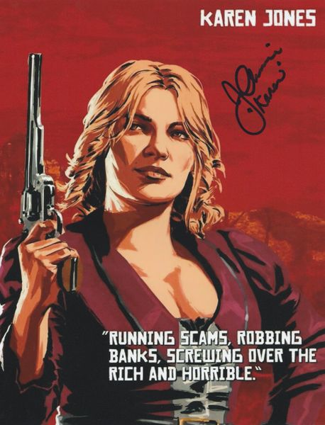 Jo Armeniox autograph 8x10, Red Dead Redemption 2, Karen