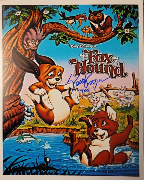 Keith Coogan autograph 8x10, The Fox and the Hound movie, Tod inscription