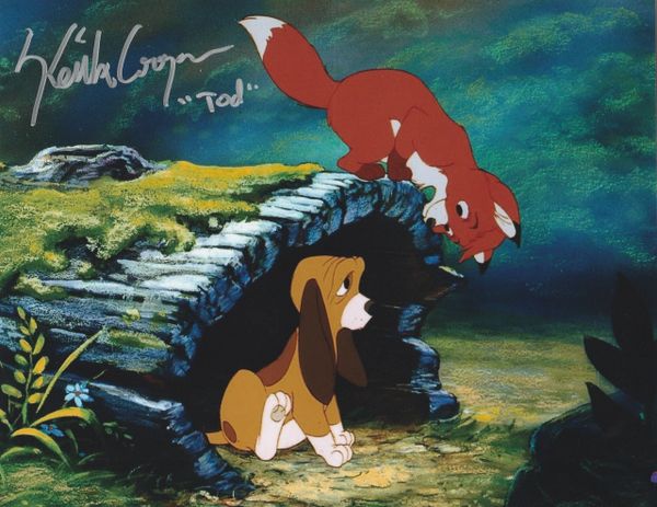 Keith Coogan autograph 8x10, The Fox and the Hound movie , Tod