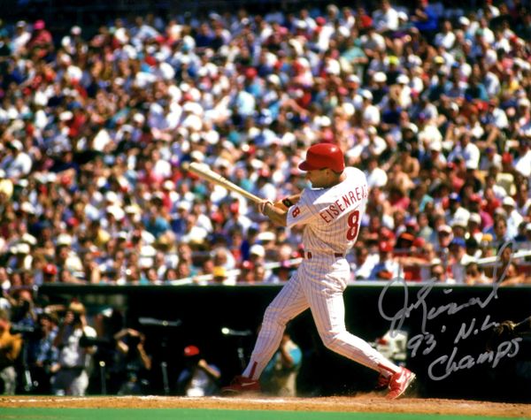 Jim Eisenreich autograph 8x10, Philadelphia Phillies, w/inscript