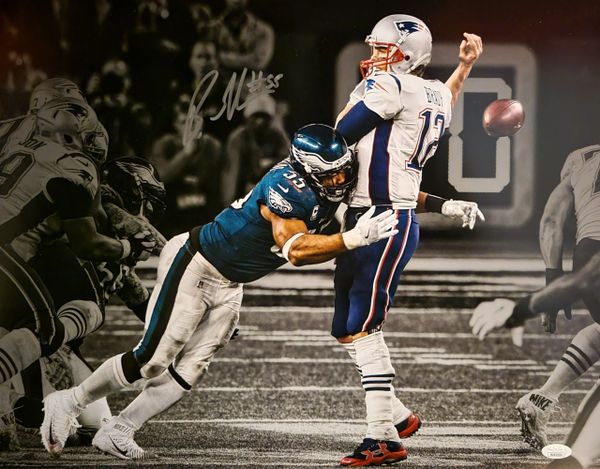 Brandon Graham autograph spotlight 16x20, Philadelphia Eagles, strip sack, JSA