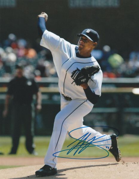 Jair Jurrjens autograph 8x10, Detroit Tigers