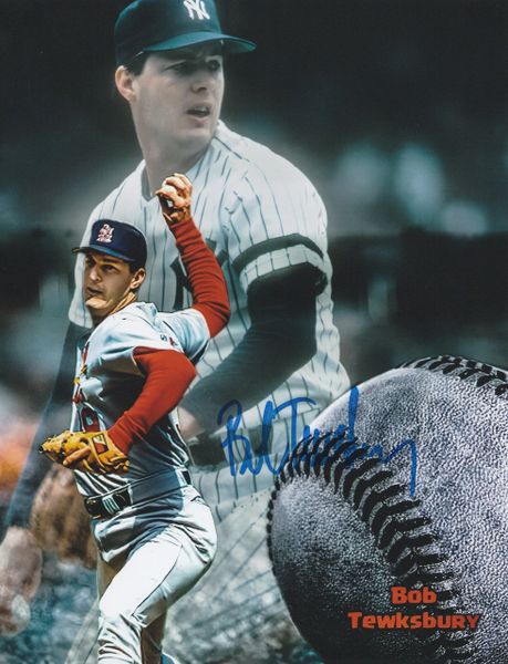 Bob Tewksbury autograph 8x10, New York Yankees, St. Louis Cardinals