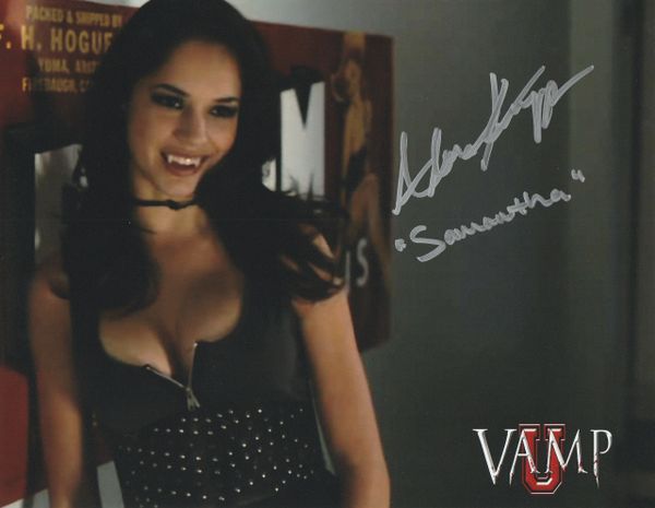 Alexis Knapp autograph 8x10, Vamp U, Samantha